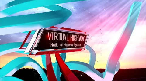 Virtual traffic sign. Stock Footage 63170056