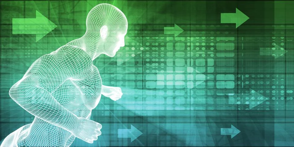 Virtual Trainer Stock Illustration