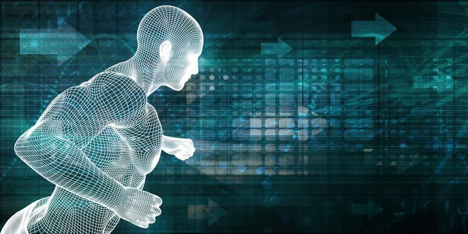 Virtual Trainer Stock Illustration