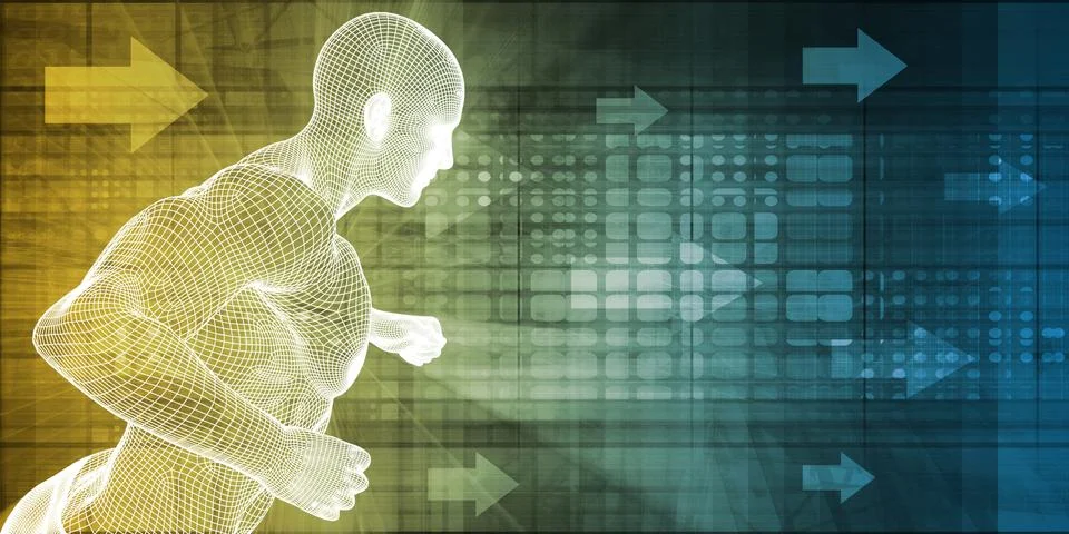 Virtual Trainer Stock Illustration