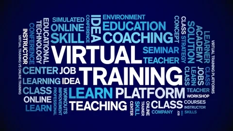 Virtual Training animated word cloud,ani... | Stock Video | Pond5
