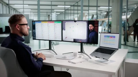 Virtual Training Meeting With Agile Trainer Stock Footage 321548154