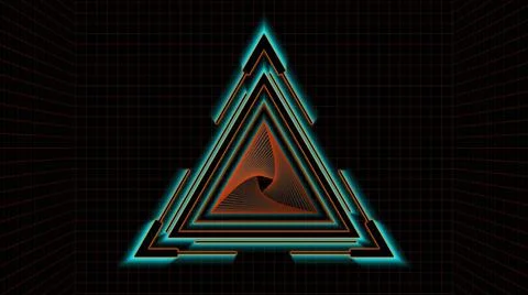 Virtual triangle backlit part. Stock Illustration