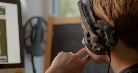 Virtual tutoring sessions develop skills design music production learning Stock Footage 246489209