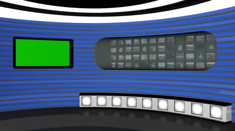 Virtual TV Studio Stock Footage 47140187