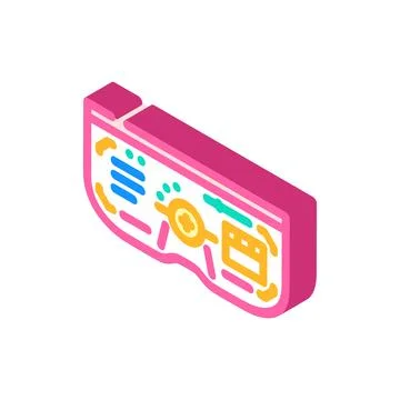 Virtual user interface augmented reality isometric icon vector illustration Illustrazione stock