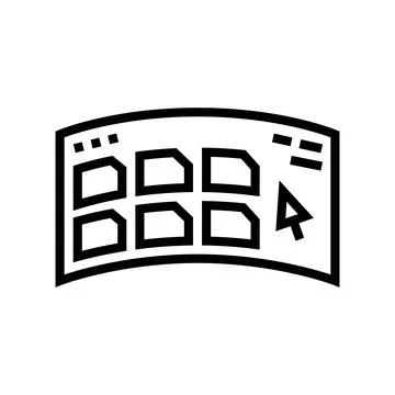 Virtual user interface augmented reality line icon vector illustration イラスト素材