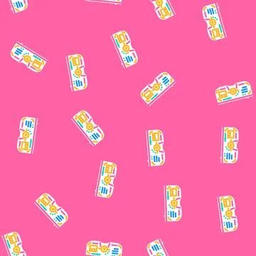 Virtual user interface augmented reality vector seamless pattern イラスト素材