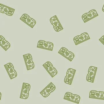 Virtual user interface augmented reality line vector seamless pattern イラスト素材