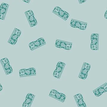 Virtual user interface augmented reality glyph vector seamless pattern イラスト素材