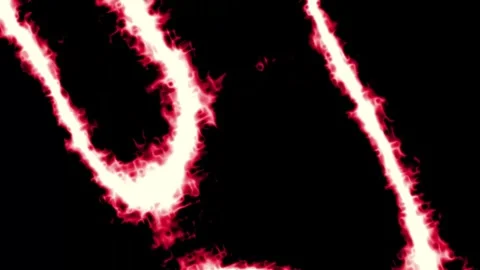 A virtual video of a red lightning bolt streaking about.Loop. Stock Footage 311745351