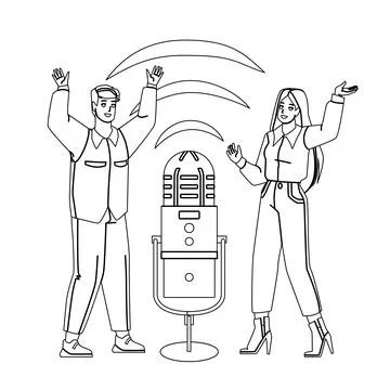 Virtual Voice Assistant Digital Technology Vector Illustrazione stock