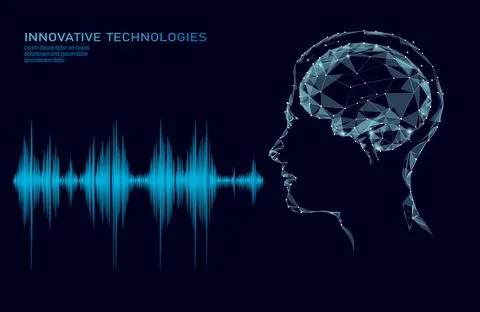 Virtual voice computer online assistant concept. Metaverse artificial 스톡 일러스트