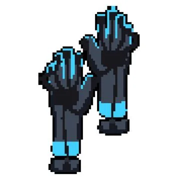 Virtual vr glove pixel art vector illustration Ilustração Stock