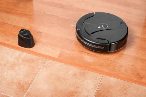 Virtual wall barrier limits movement of vacuum cleaner. You can keep your rob Stock Photos