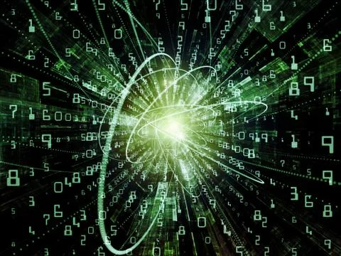 Virtual Wave Particle Stock Illustration