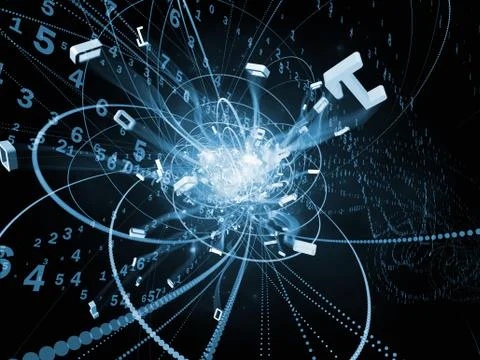 Virtual Wave Particle Illustrazione stock
