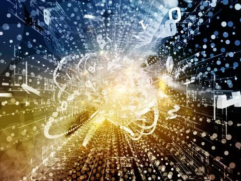 Virtual Wave Particle Stock Illustration