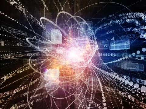 Virtual Wave Particle Stock Illustration