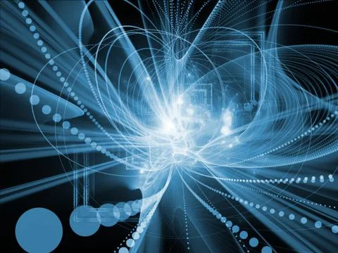 Virtual Wave Particle Stock Illustration