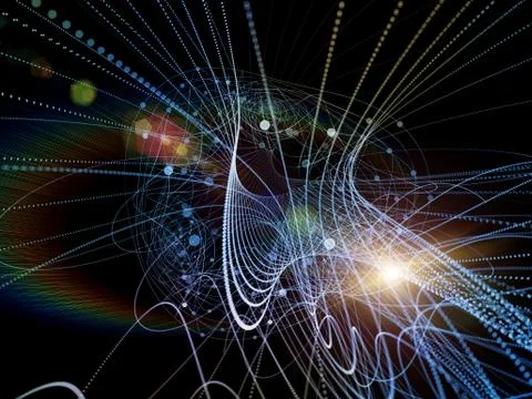 Virtual Wave Particle Stock Illustration