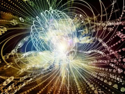 Virtual Wave Particle Stock Illustration
