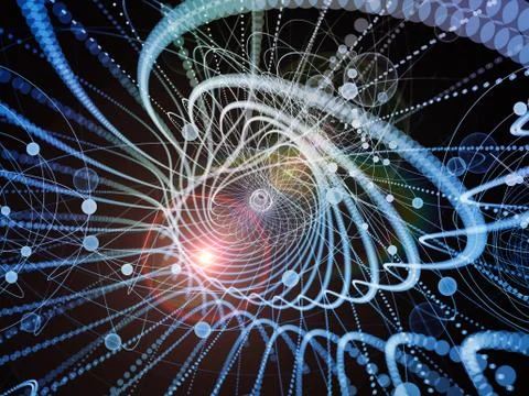 Virtual Wave Particle Stock Illustration