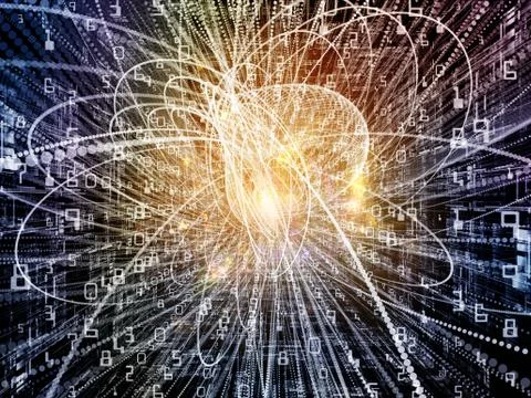 Virtual Wave Particle Stock Illustration