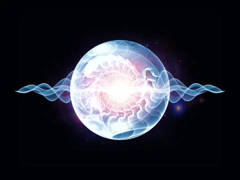 Virtual Wave Particle Illustrazione stock