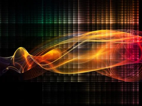 Virtual Wave Virtual Grid. Stock Illustration