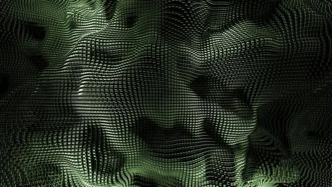 Virtual waves from points. Design. Technological virtual vibrations with wave Illustrazione stock