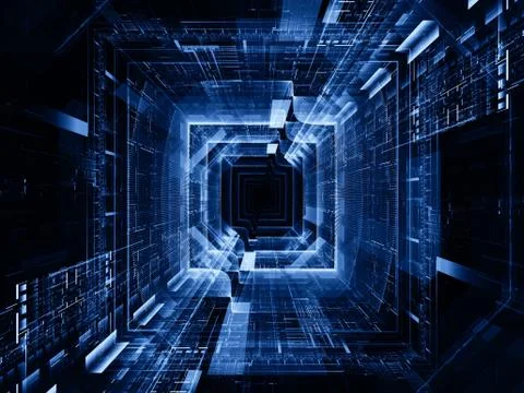 Virtual Ways Illustrazione stock