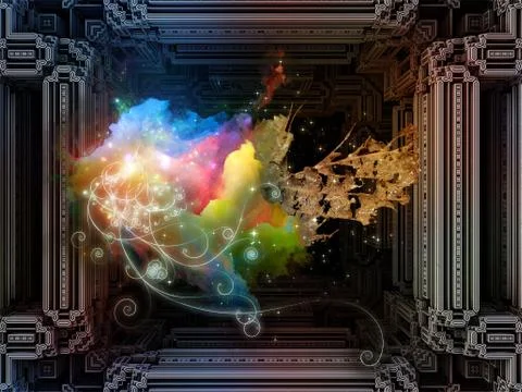 Virtual Within Stockillustratie