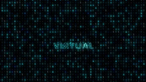 Virtual word with microprocessor electronics texture, microchip with Stock Footage 106725453