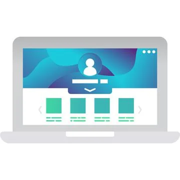 Virtual workshop net vector icon isolated on white Stock Illustration