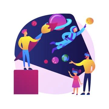 Virtual world development abstract concept vector illustration. 스톡 일러스트