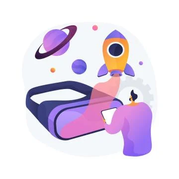 Virtual world development abstract concept vector illustration. 스톡 일러스트