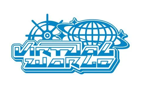 Virtual world globe vintage Y2K icon or sign Stock Illustration