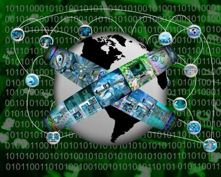 Virtual world Stockillustratie