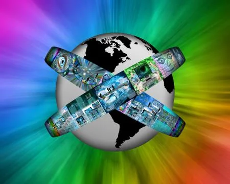 Virtual world Illustrazione stock