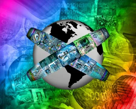 Virtual world Stockillustratie