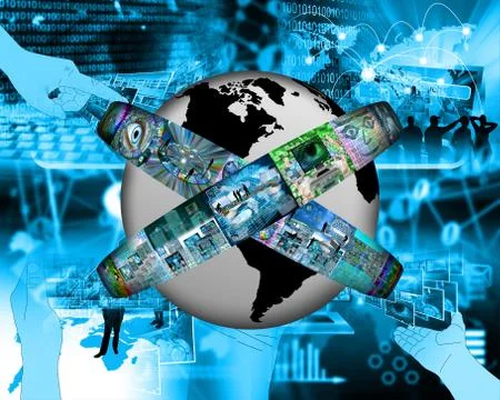 Virtual world Illustrazione stock