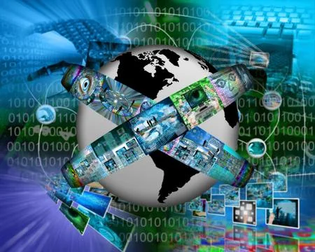 Virtual world 库存插图