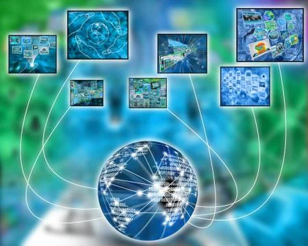 Virtual world Stock Illustration