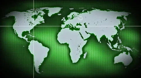 Virtual world map. Green color. Stock Footage 27164896