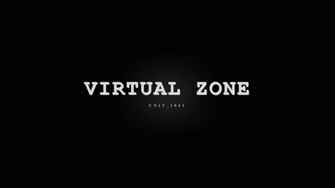 Virtual Zone Text Intro - Futuristic Digital Glitch Effect with Retro Typog.. Stock Footage 331568171