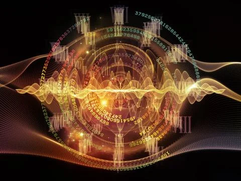 Virtualization of Central Wave 스톡 일러스트