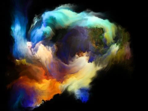Virtualization of Color Motion Illustrazione stock