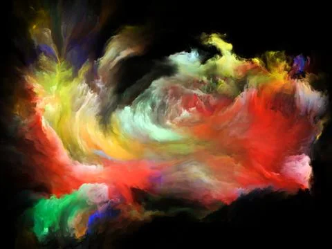 Virtualization of Color Motion Illustrazione stock