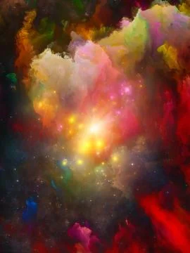 Virtualization of Color Space Illustrazione stock